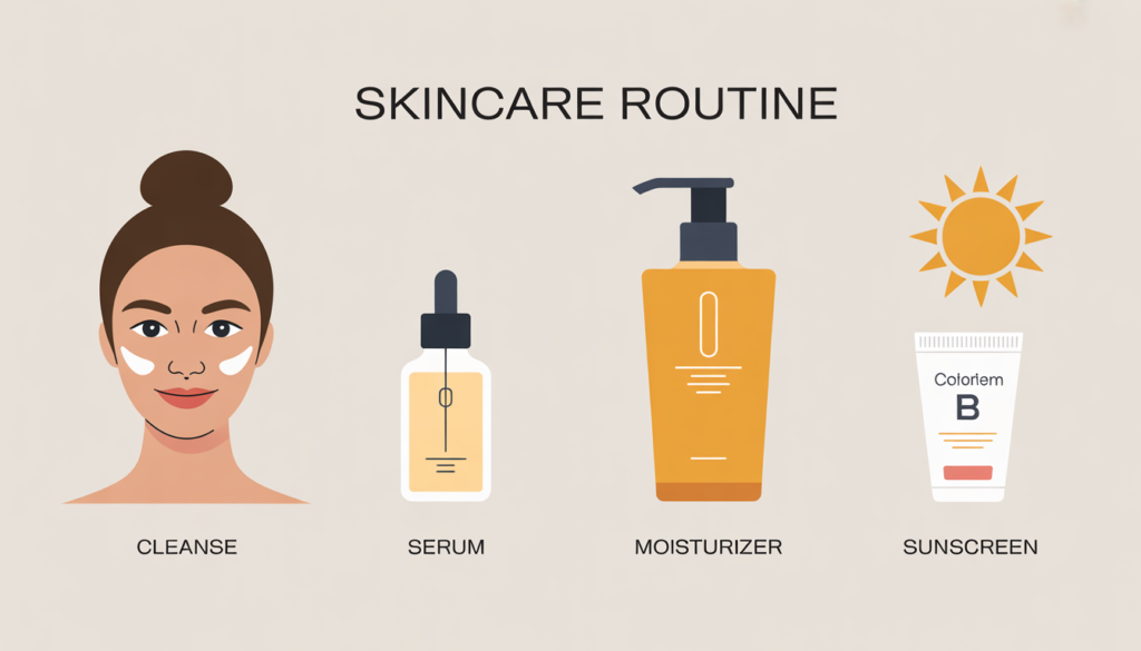 5 minute skincare routine steps