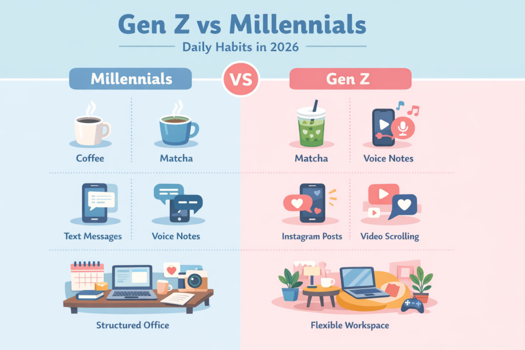 Gen Z vs Millennials fun habits