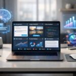 Modern freelancer workspace