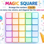 Colorful 5x5 magic square puzzle