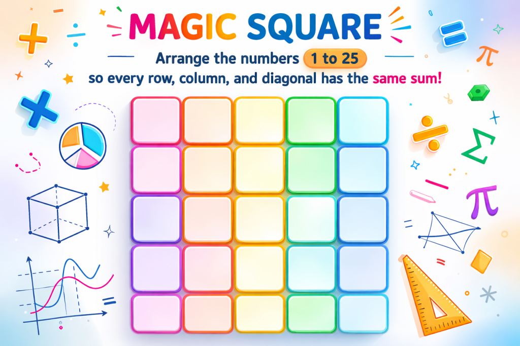 The Fascinating 5×5 Classic Magic Square: How It Works and How to Solve It?
