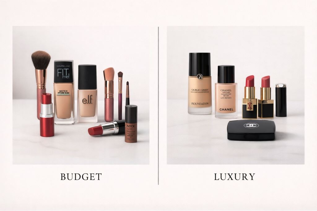 comparison of luxury makeup