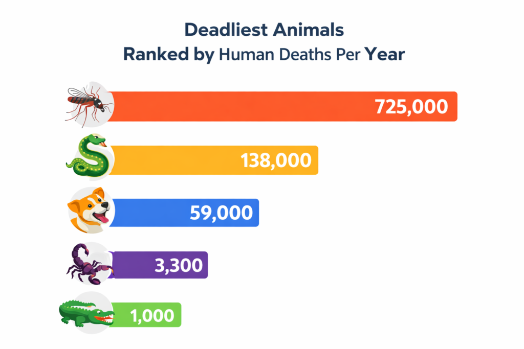 deadliest animals ranked